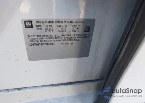 2017 Cadillac Xts Luxury from USA, damaged, VIN 2G61M5S32H9180681